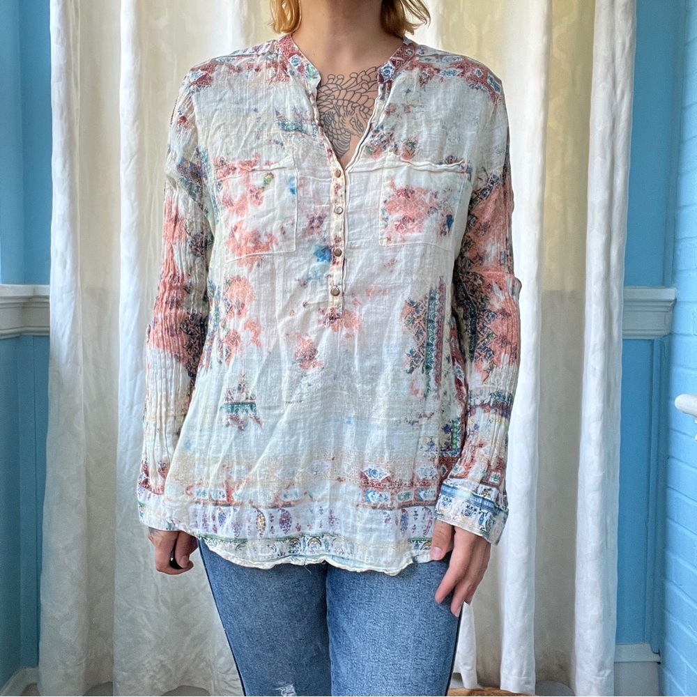 j.a.k. hand dyed 100% cotton blouse